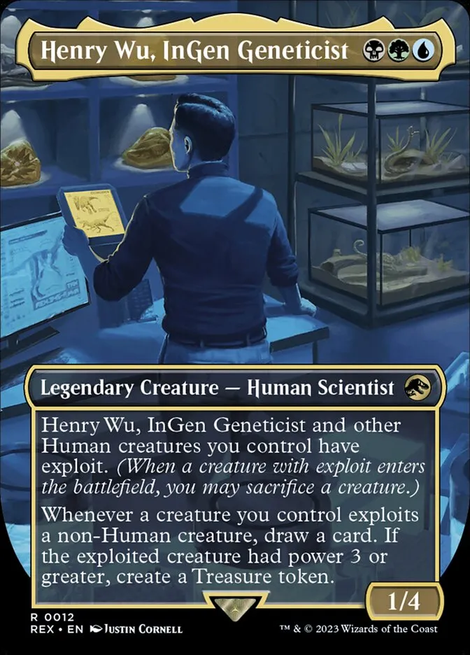 2023 Jurassic World Collection Henry Wu, InGen Geneticist rare #12 rare card image