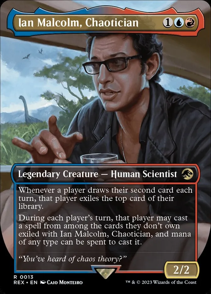 2023 Jurassic World Collection Ian Malcolm, Chaotician rare #13 rare card image