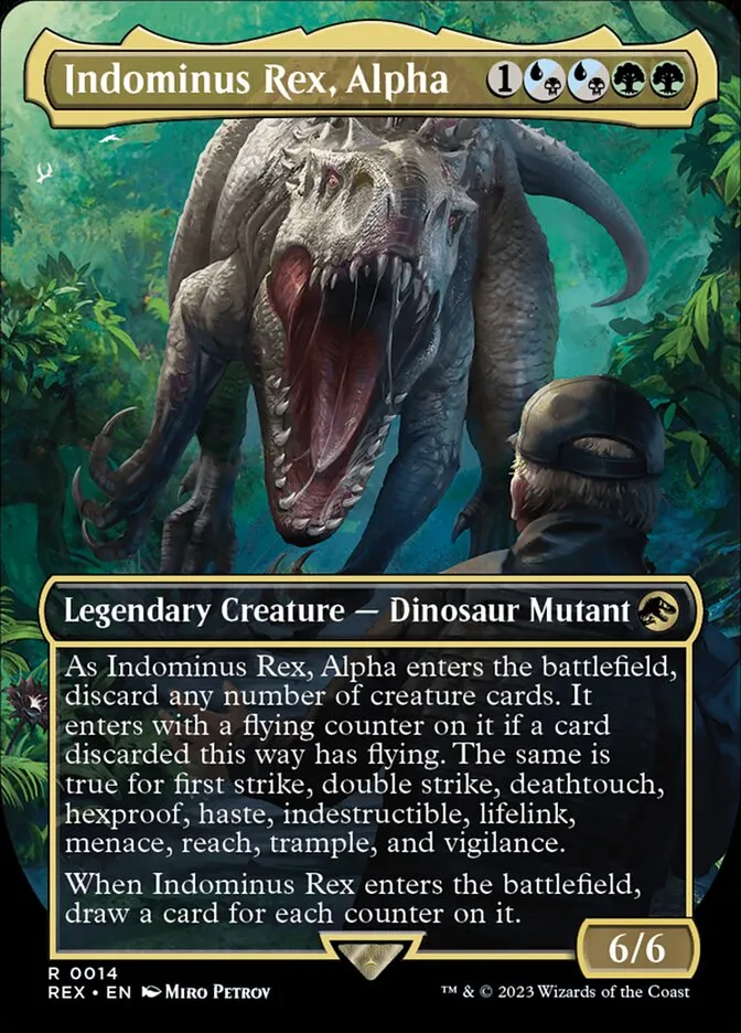 2023 Jurassic World Collection Indominus Rex, Alpha rare #14 rare card image