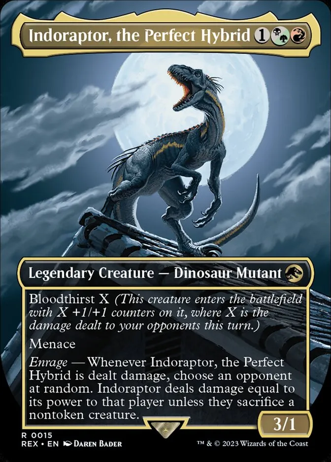 2023 Jurassic World Collection Indoraptor, the Perfect Hybrid rare #15 rare card image