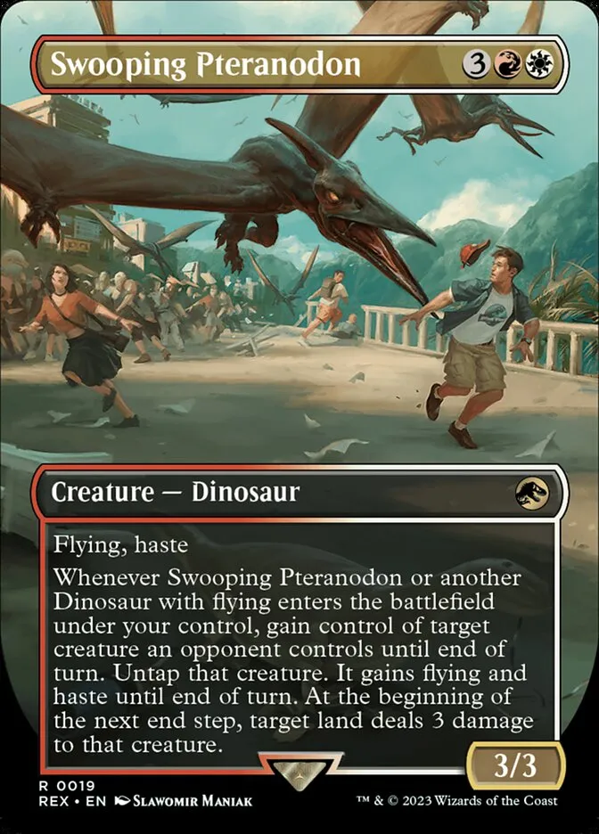 2023 Jurassic World Collection Swooping Pteranodon #19 rare card image