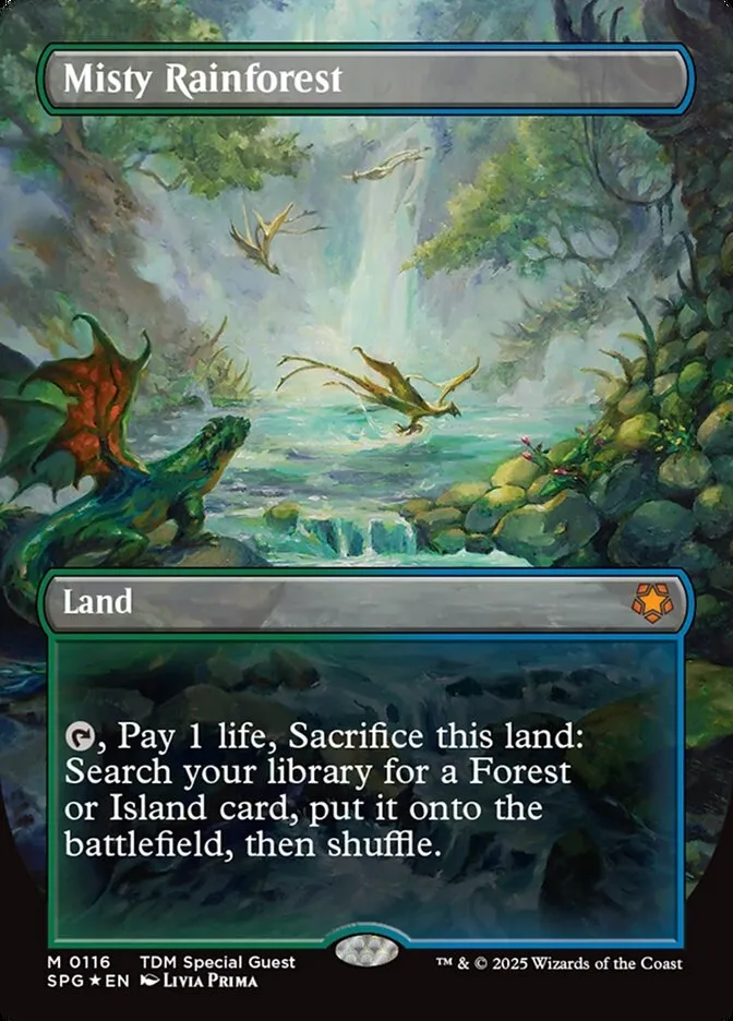 2023 Special Guests Misty Rainforest [Foil] mythic #116 mythic card image
