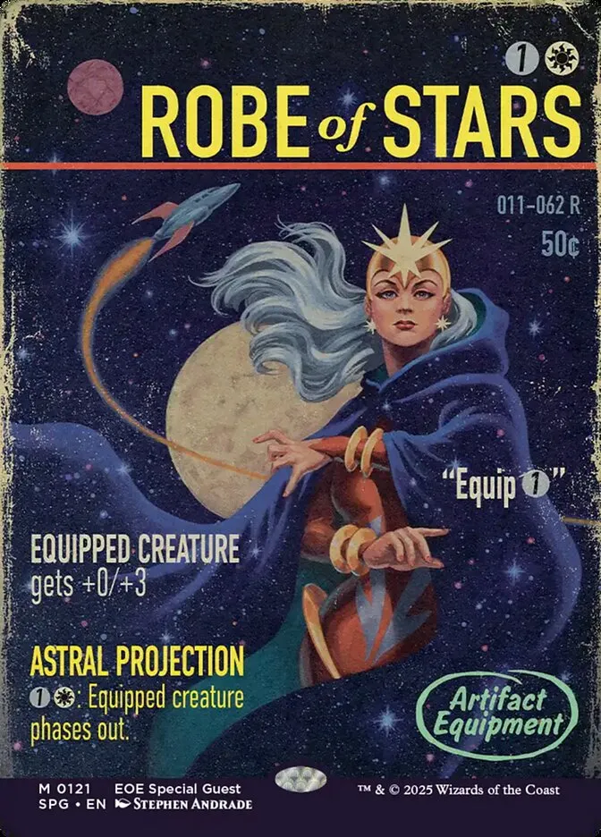 2023 Special Guests Robe of Stars [Borderless Foil] mythic #121 mythic card image