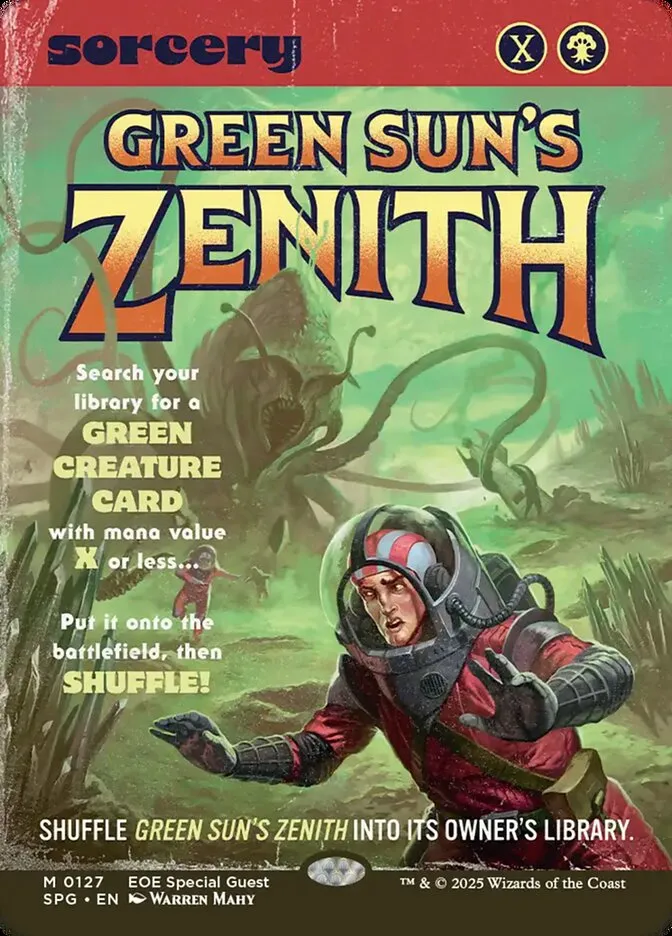 2023 Special Guests Green Sun's Zenith mythic #127 mythic card image