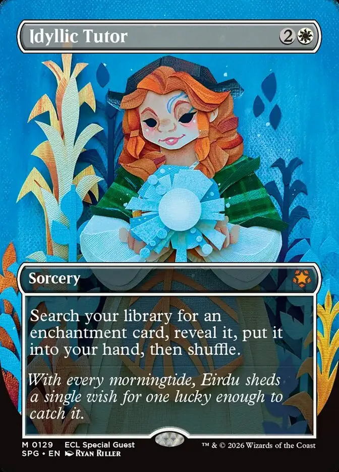 2023 Special Guests Idyllic Tutor [Borderless] mythic #129 mythic card image