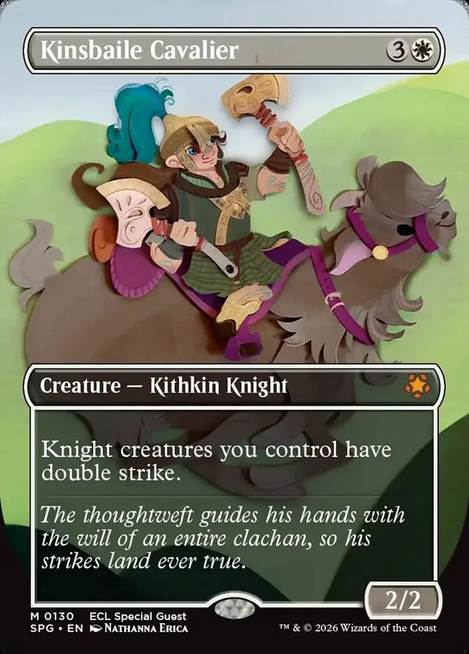 2023 Special Guests Kinsbaile Cavalier [Borderless] mythic #130 mythic card image