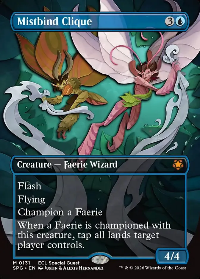 2023 Special Guests Mistbind Clique [Borderless] mythic #131 mythic card image