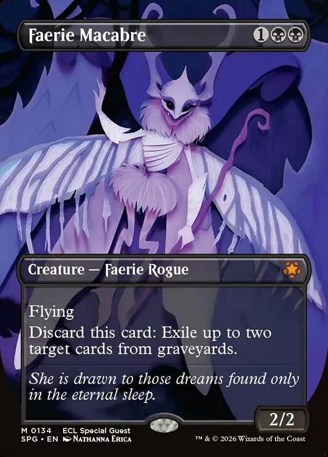 2023 Special Guests Faerie Macabre [Borderless] mythic #134 mythic card image