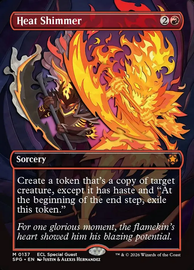 2023 Special Guests Heat Shimmer [Borderless] mythic #137 mythic card image
