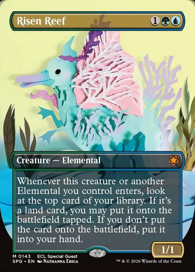 2023 Special Guests Risen Reef [Borderless] mythic #143 mythic card image
