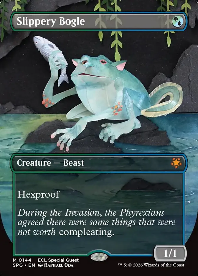 2023 Special Guests Slippery Bogle [Borderless] mythic #144 mythic card image