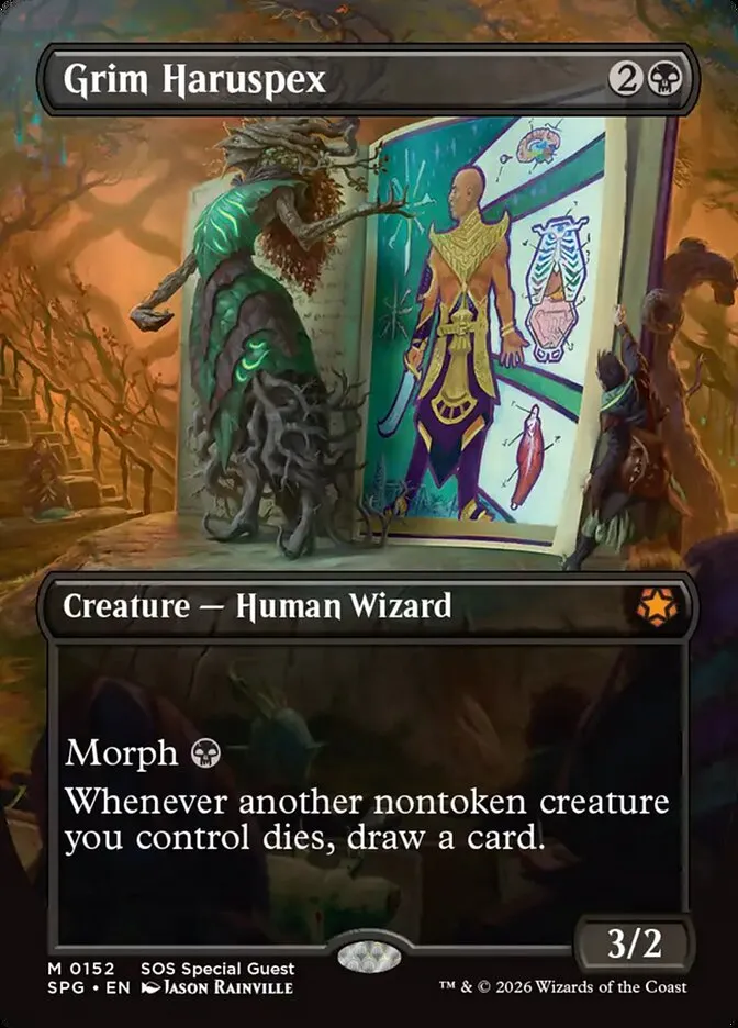 2023 Special Guests Grim Haruspex #152 mythic card image