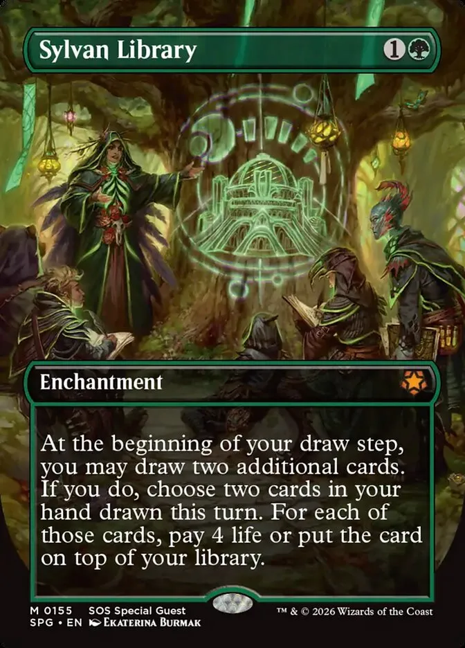 2023 Special Guests Sylvan Library mythic #155 mythic card image