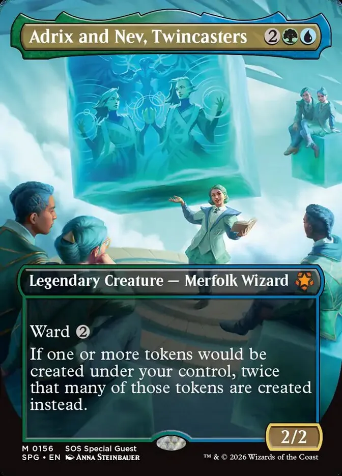 2023 Special Guests Adrix and Nev, Twincasters #156 mythic card image