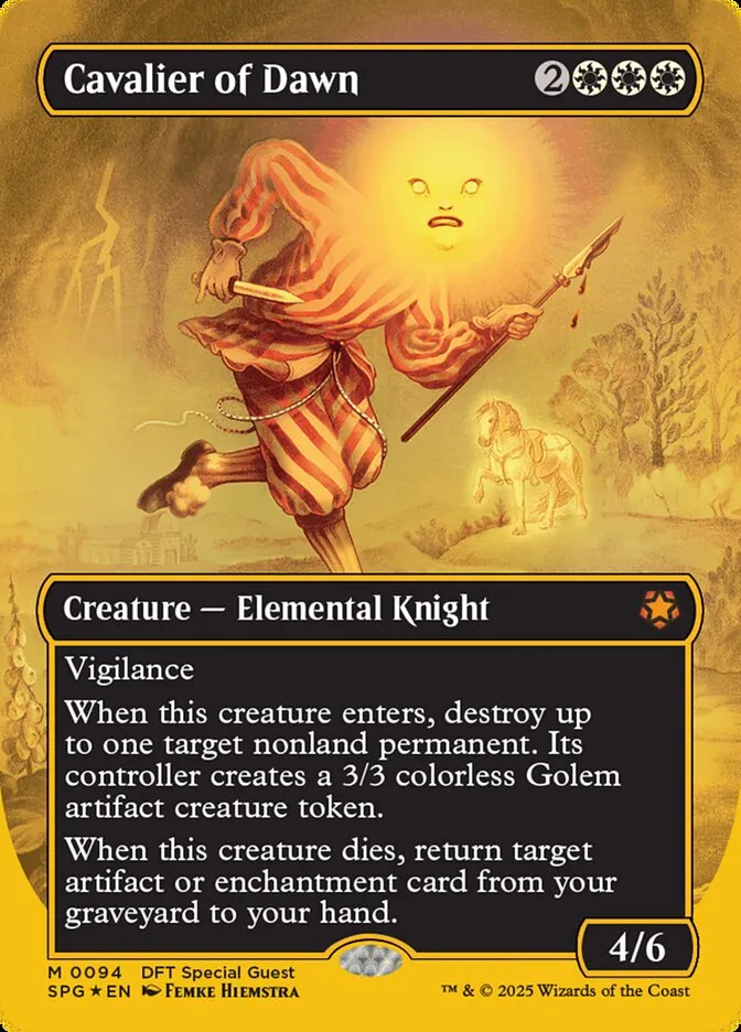 2023 Special Guests Cavalier of Dawn #94 mythic card image