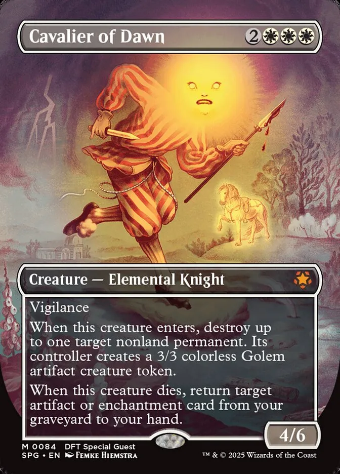 2023 Special Guests Cavalier of Dawn #84 mythic card image
