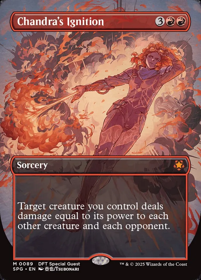 2023 Special Guests Chandra's Ignition #89 mythic card image