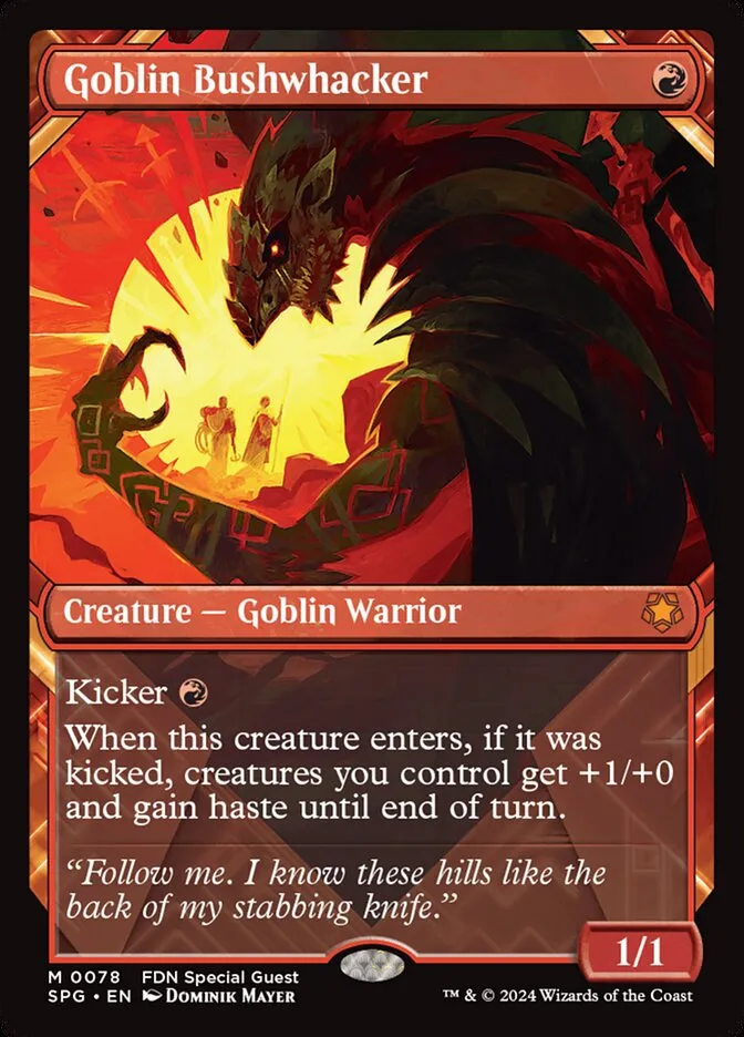2023 Special Guests Goblin Bushwhacker mythic #78 mythic card image