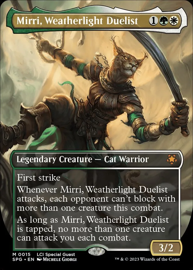 2023 Special Guests Mirri, Weatherlight Duelist [Borderless] mythic #15 mythic card image