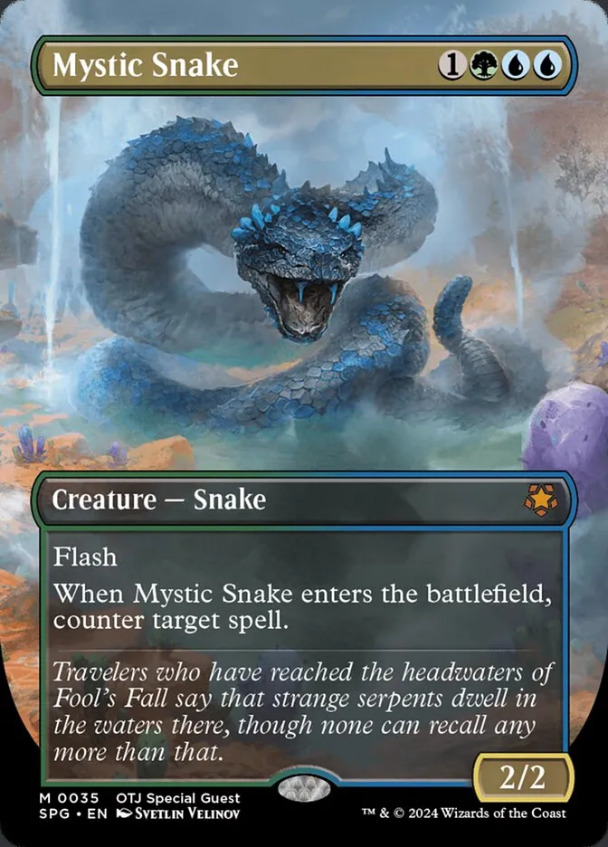 2023 Special Guests Mystic Snake [Borderless Foil] mythic #35 mythic card image