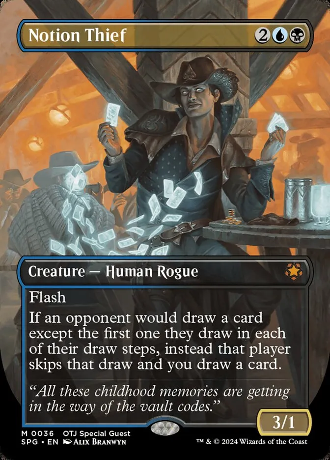2023 Special Guests Notion Thief [Borderless Foil] mythic #36 mythic card image