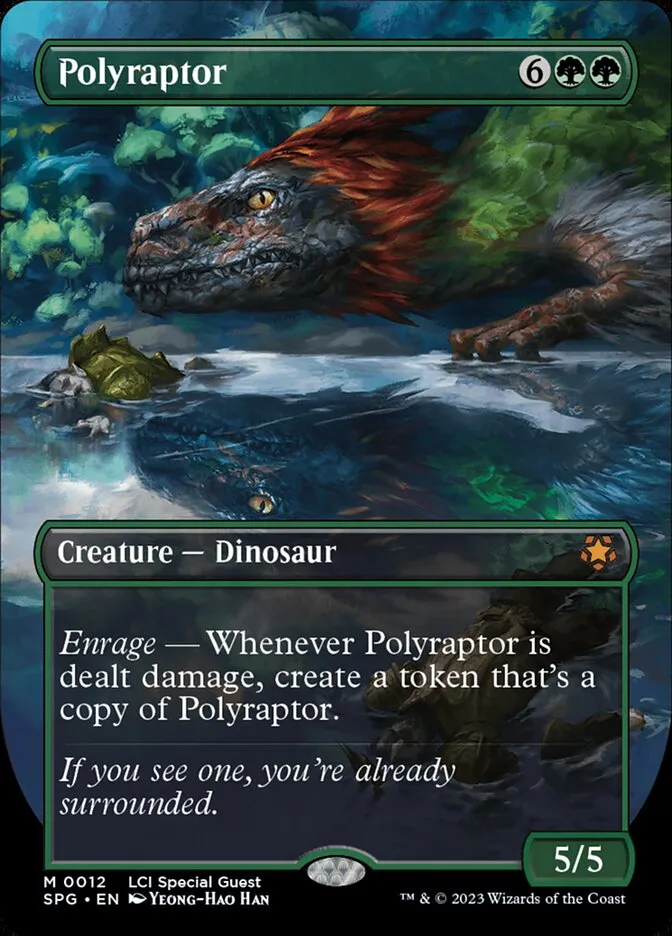 2023 Special Guests Polyraptor [Borderless Foil] mythic #12 mythic card image