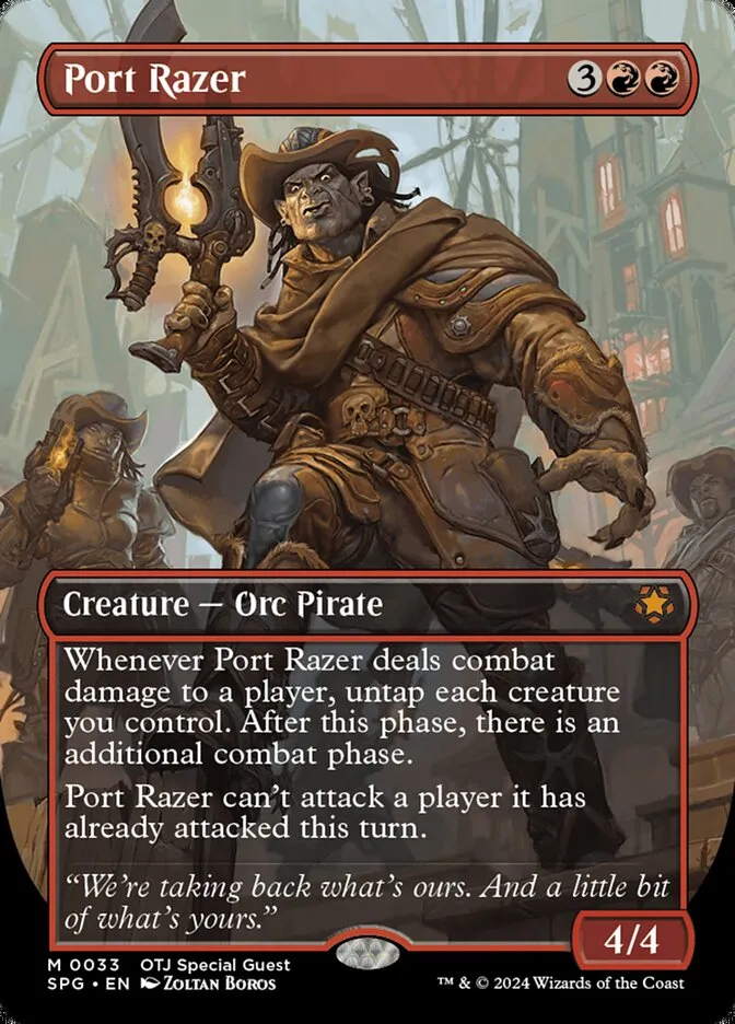 2023 Special Guests Port Razer [Borderless Foil] mythic #33 mythic card image