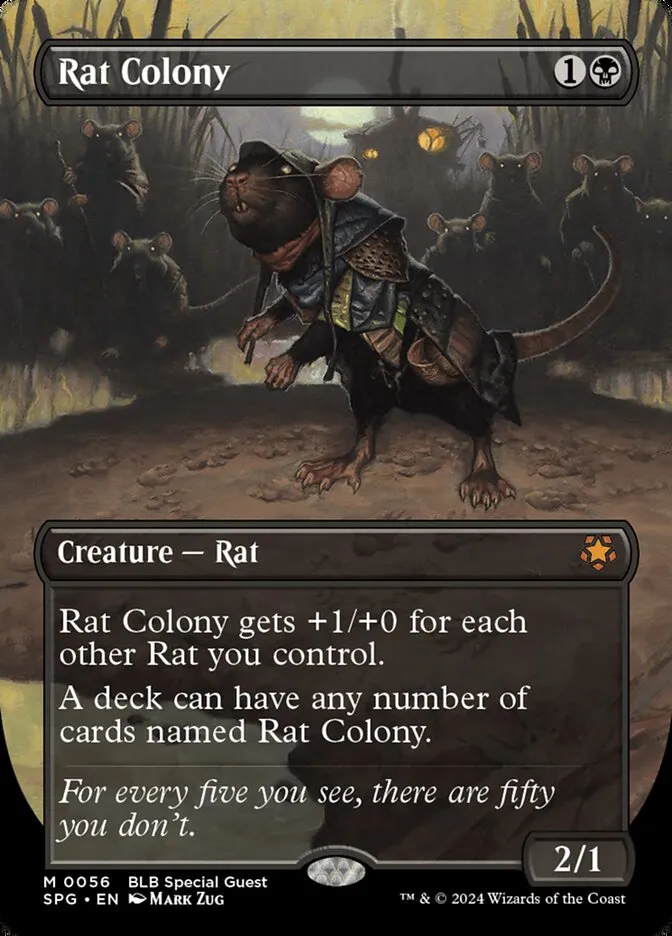 2023 Special Guests Rat Colony [Borderless Foil] mythic #56 mythic card image