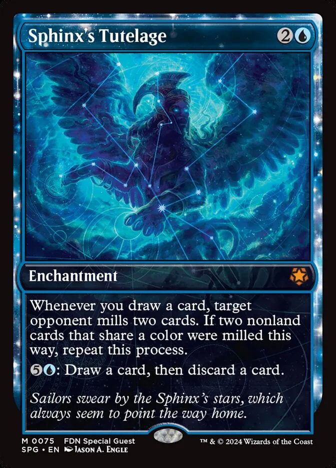 2023 Special Guests Sphinx's Tutelage #75 mythic card image