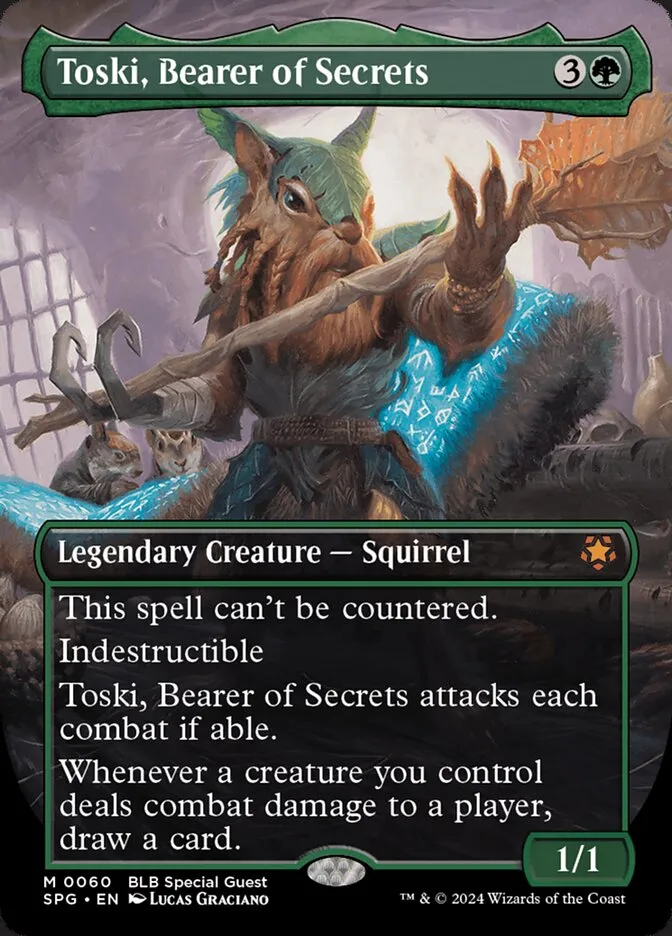 2023 Special Guests Toski, Bearer of Secrets #60 mythic card image