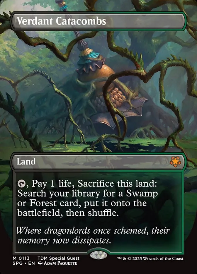 2023 Special Guests Verdant Catacombs [Borderless] mythic #113 mythic card image