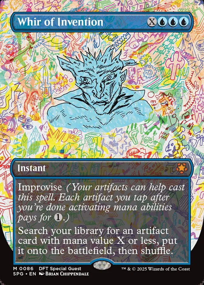 2023 Special Guests Whir of Invention #86 mythic card image