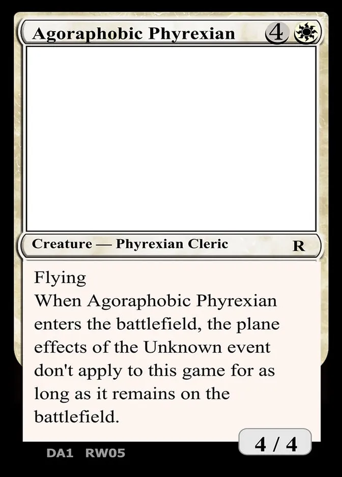 2023 Unknown Event Agoraphobic Phyrexian #RW05a rare card image