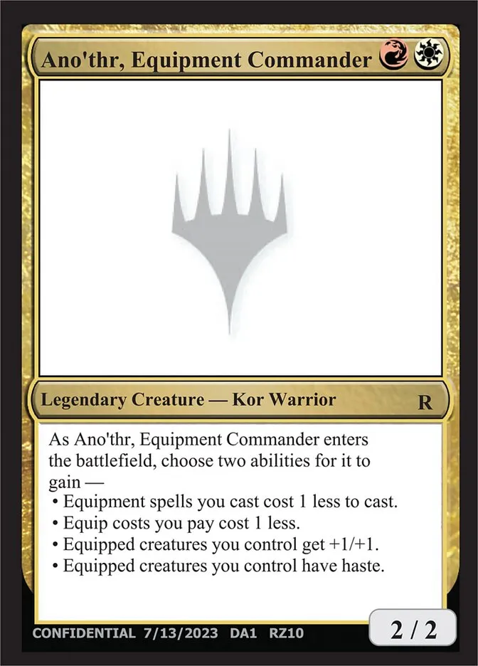 2023 Unknown Event Ano'thr, Equipment Commander #RZ10 rare card image