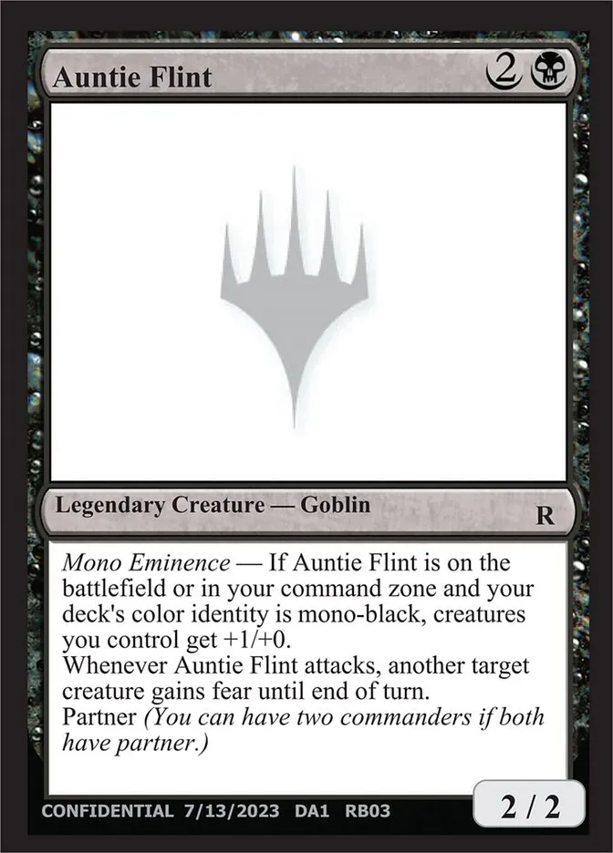 2023 Unknown Event Auntie Flint #RB03a rare card image