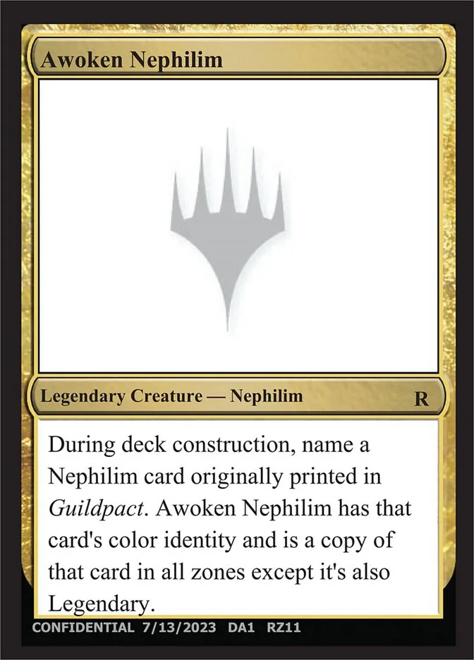 2023 Unknown Event Awoken Nephilim #RZ11a rare card image