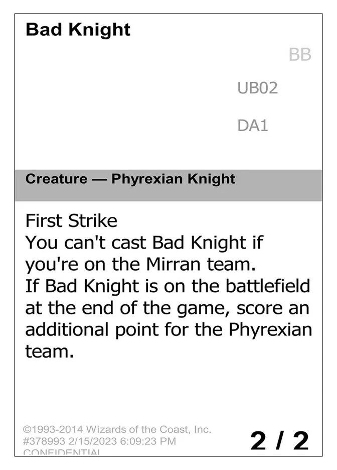 2023 Unknown Event Bad Knight uncommon #UB02a uncommon card image