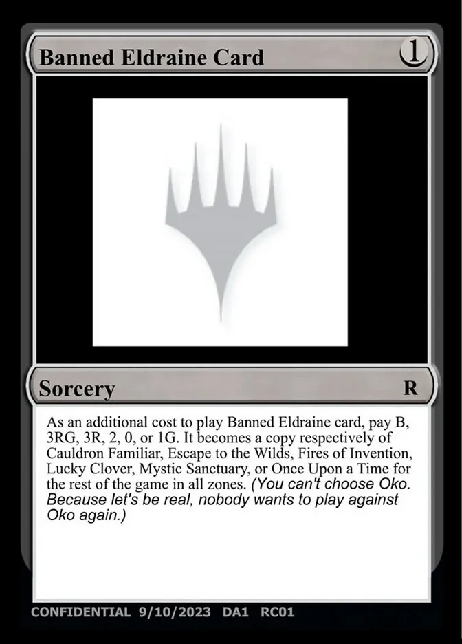 2023 Unknown Event Banned Eldraine Card #RC01a rare card image