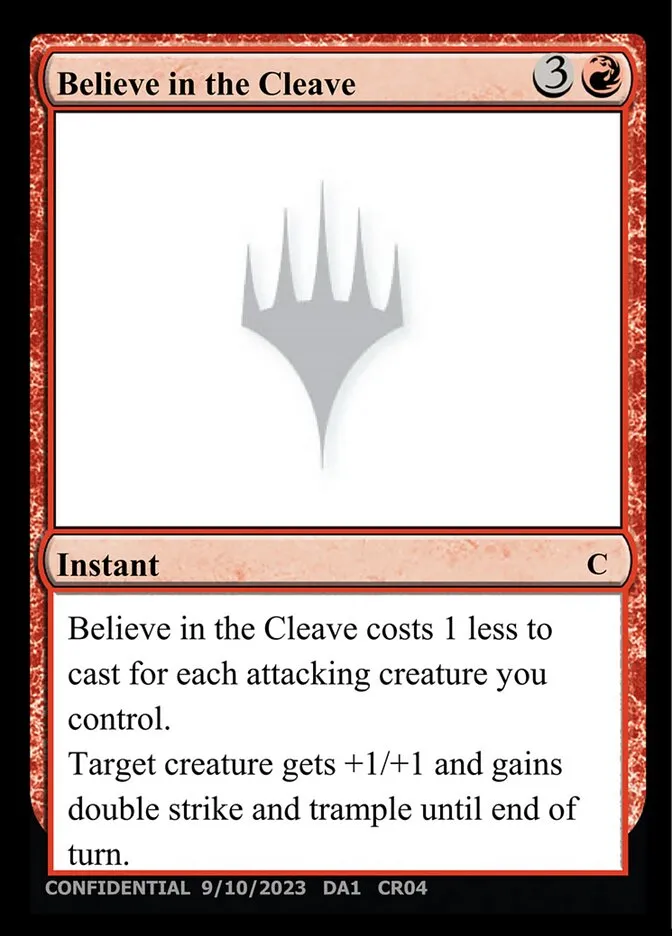 2023 Unknown Event Believe in the Cleave #CR04b common card image