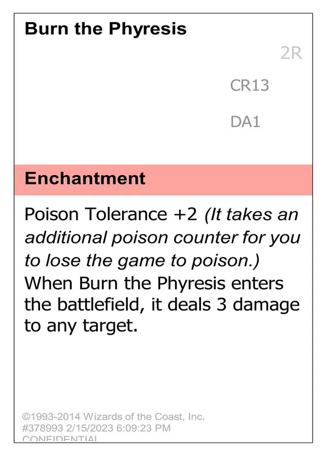 2023 Unknown Event Burn the Phyresis common #CR13 common card image