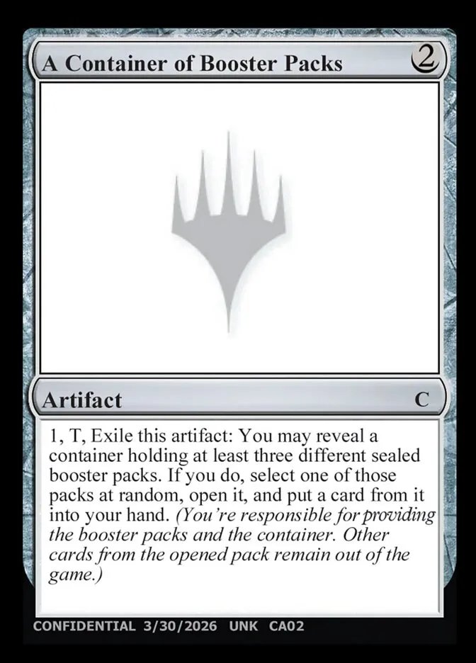 2023 Unknown Event A Container of Booster Packs common #CA02 common card image