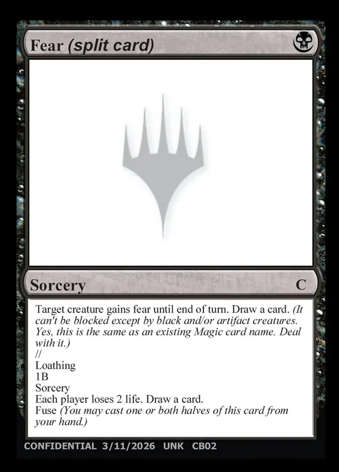 2023 Unknown Event Fear (Not the Alpha One) // Loathing common #CB02c common card image