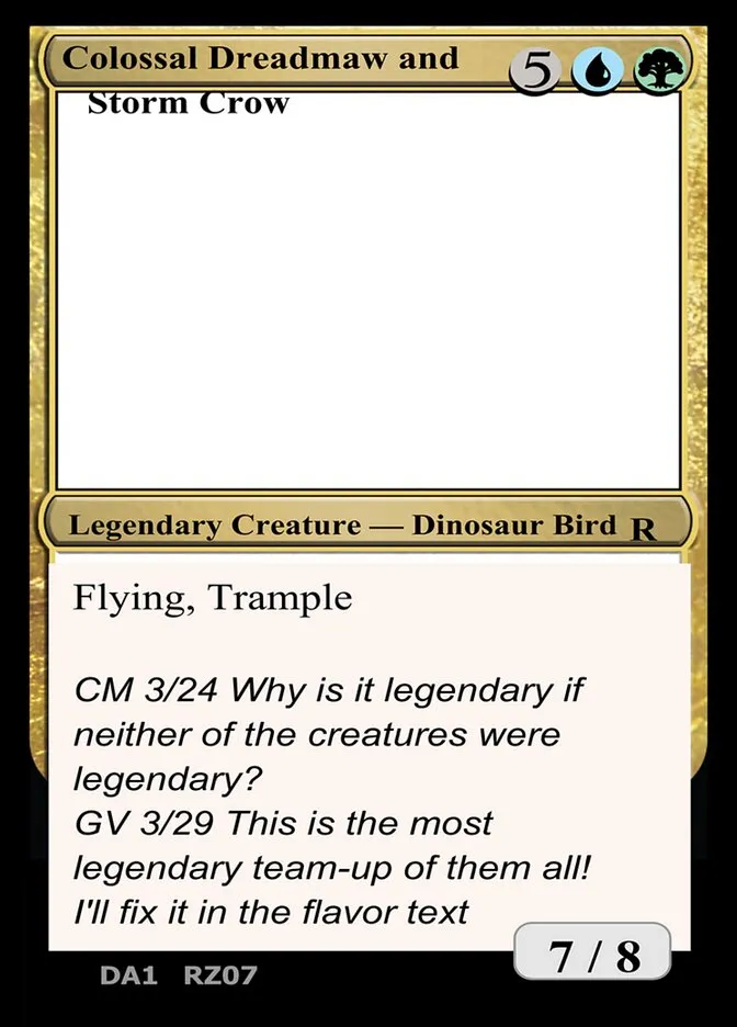 2023 Unknown Event Colossal Dreadmaw and Storm Crow #RZ07a rare card image