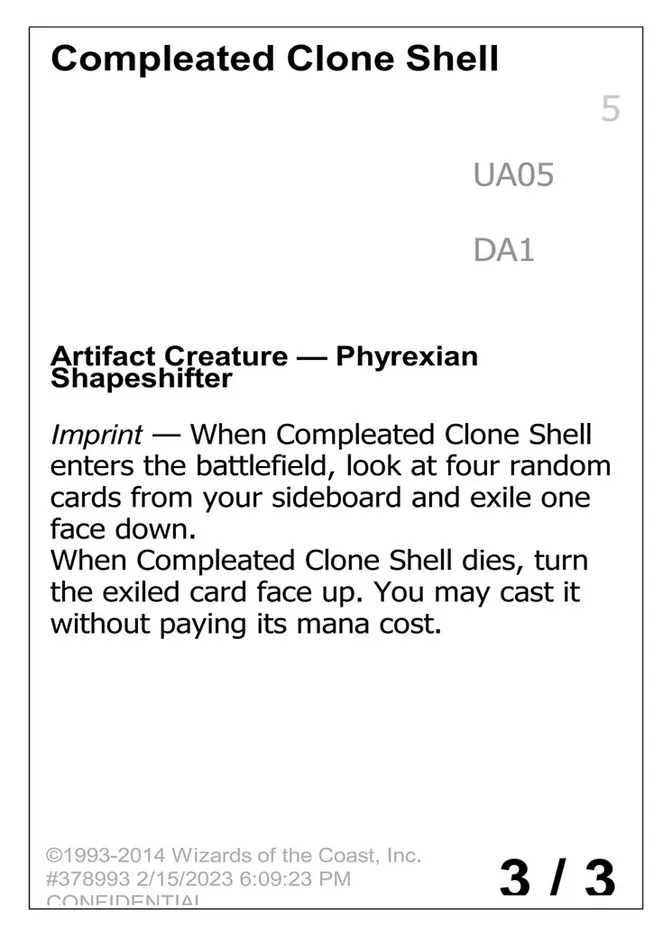 2023 Unknown Event Compleated Clone Shell uncommon #UA05a uncommon card image