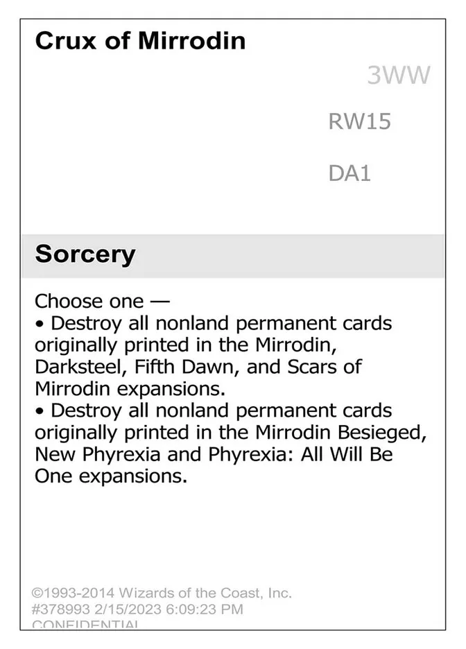 2023 Unknown Event Crux of Mirrodin #RW15 rare card image