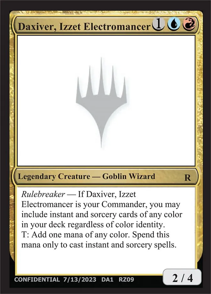 2023 Unknown Event Daxiver, Izzet Electromancer #RZ09 rare card image