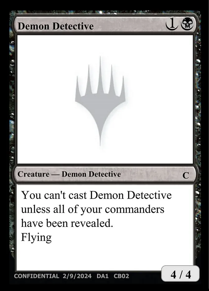 2023 Unknown Event Demon Detective common #CB02a common card image