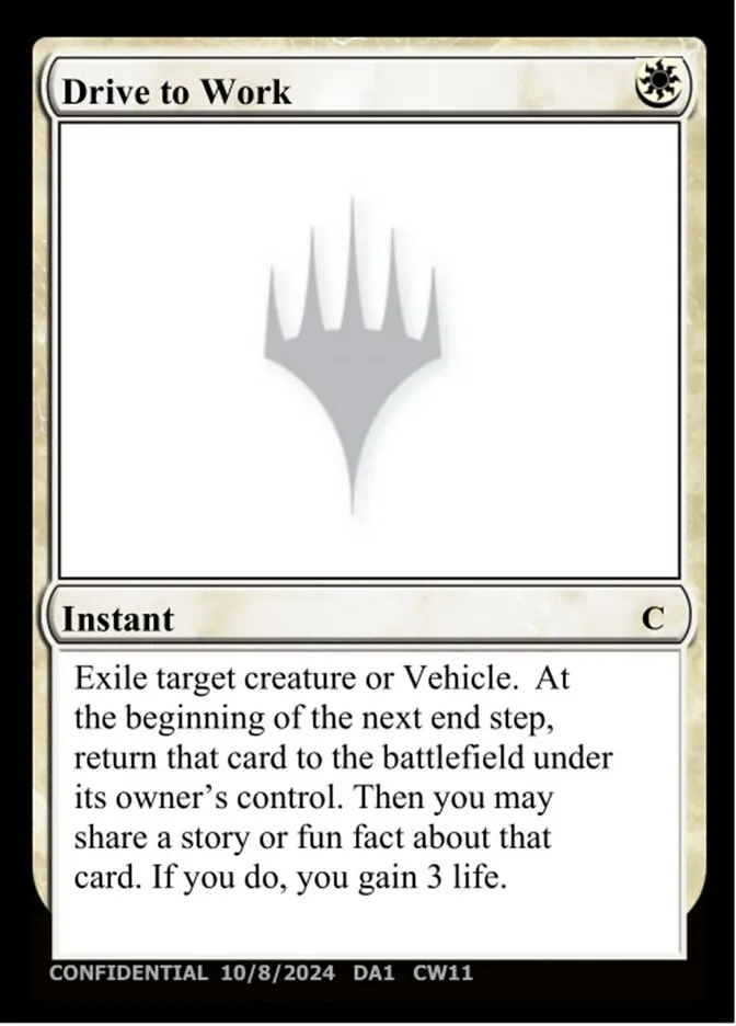2023 Unknown Event Drive to Work #CW11 common card image