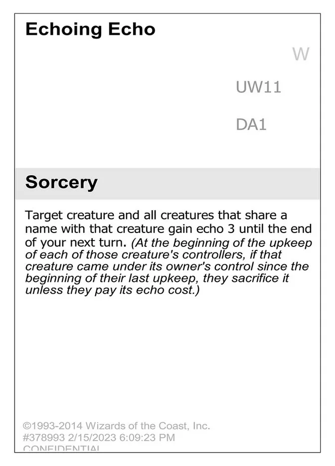 2023 Unknown Event Echoing Echo uncommon #UW11 uncommon card image