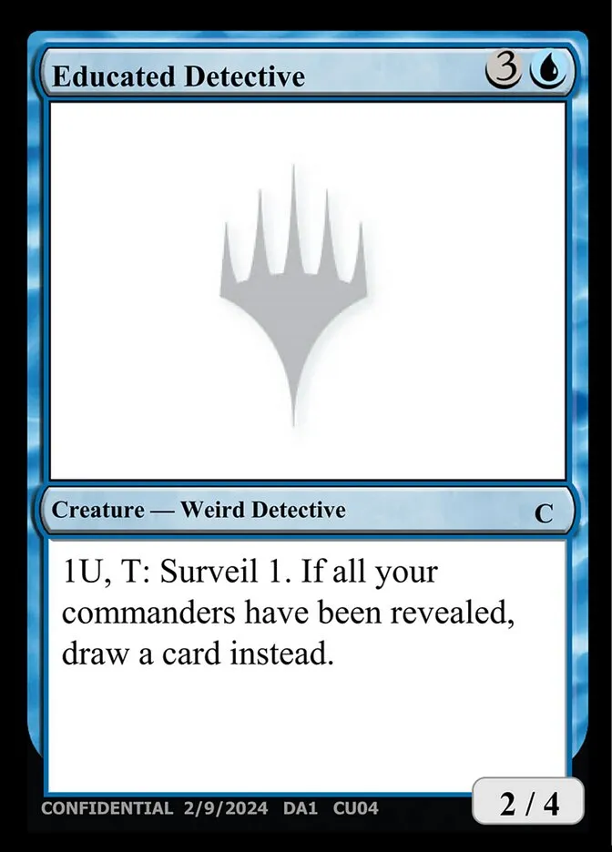 2023 Unknown Event Educated Detective common #CU04a common card image